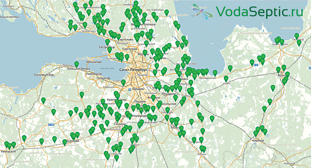 выполненные объекты Vodaseptic.ru